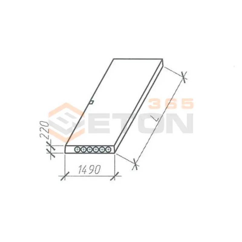 Плиты многопустотные Серия Б1.141.1-1.11 ПСМ 64-15-22-9 S800 с (Б1.141.1-1.11)