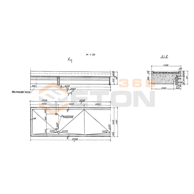 Балки плитные пролетного строения Серия 3.501-108 Б 9,3