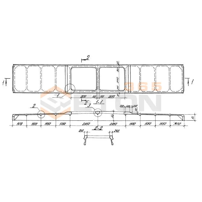 Плиты ребристые Серия 1.465.1-13 1ПС 18-1 АIVт н
