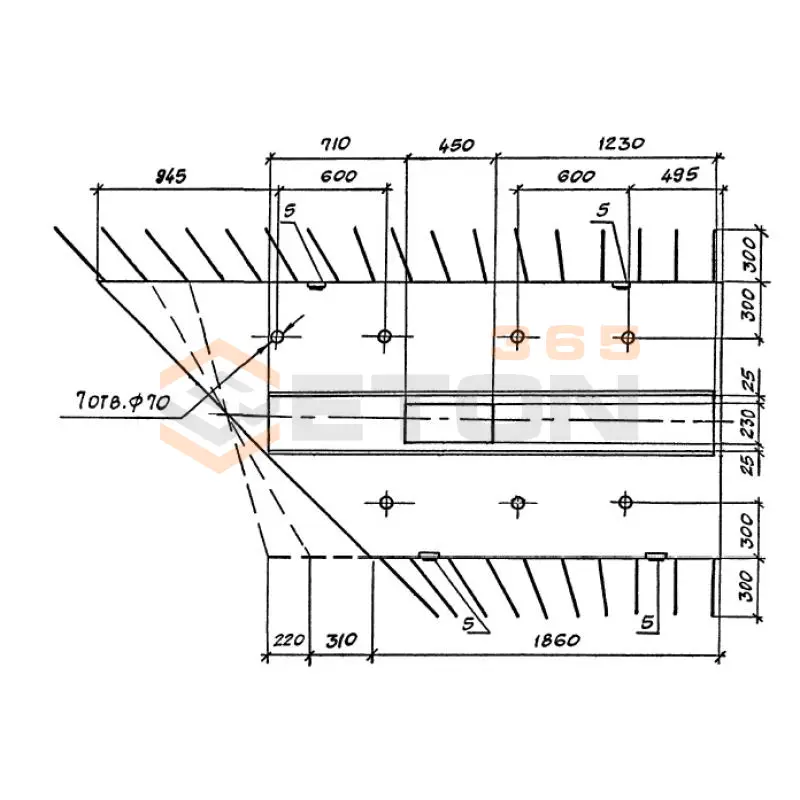 Блоки разделительной полосы Серия 3.503.1-81 РП 15 тАII-2,75 п