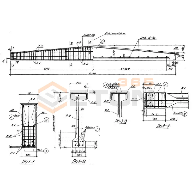 Балки Серия ПК 01-06 Б 5-18-1