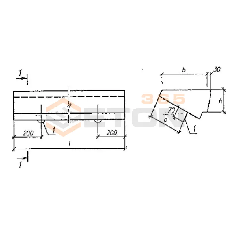 Лестничные ступени основные Серия Б1.055.1-1.01 ЛС 9-17 Б (Б1.055.1-1.01)
