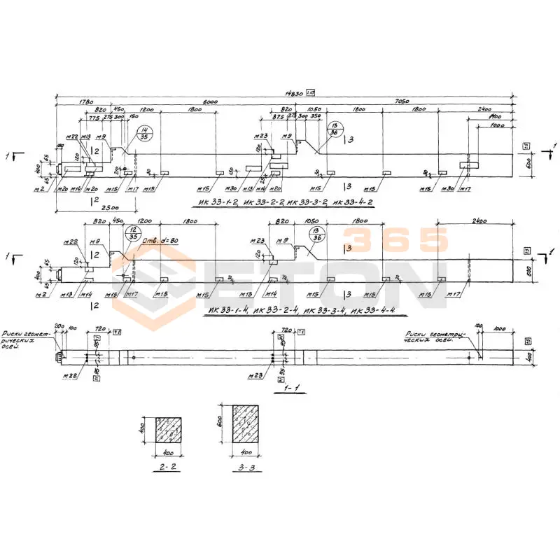 Колонны Серия ИИ 22-3/70 ИК 33-2-4 (ИИ 22-3/70)