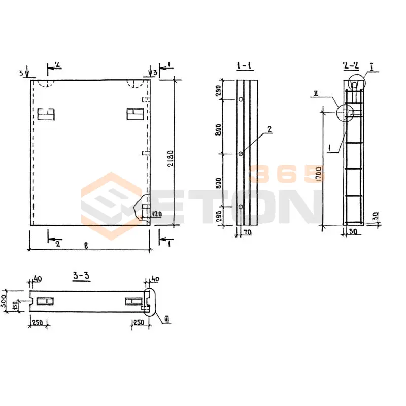 Блоки внутренних стен Серия 1.134.1-13 БВ 15-22-30-75 п-2 а