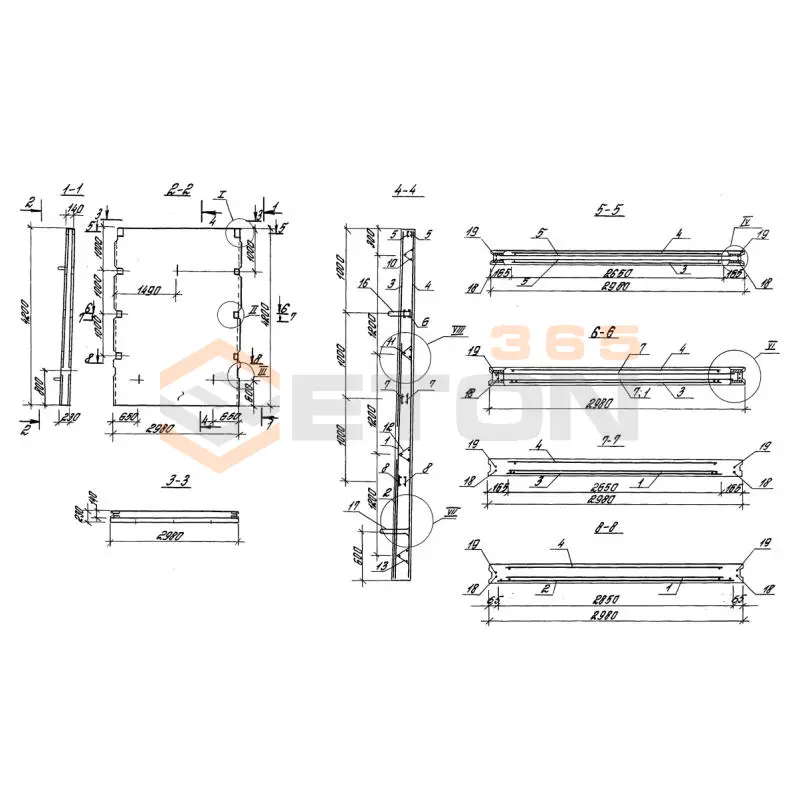Панели стеновые плоские Серия 3.900.1-10 ПС 2-42 кн у