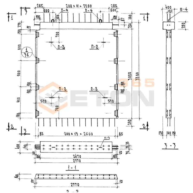 Диафрагмы жесткости Серия ИИ 04-6 Д 2-28-36 (ИИ 04-6)