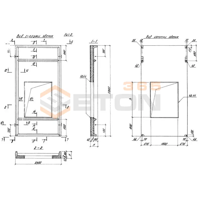Панели стеновые Серия 1.490.1-1 ПСО 30-58 М80-1