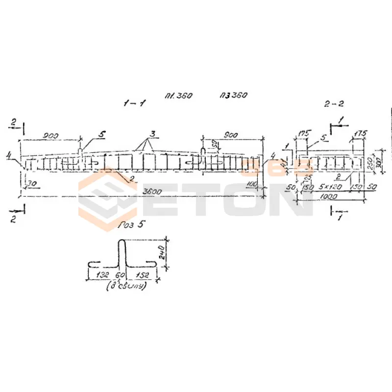 Блоки перекрытий средней части труб Серия 3.501.1-179.94 П 1-360