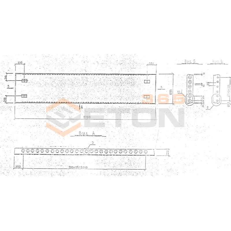 Панели перекрытий многопустотные Серия 1.241.1 КЛ-3 ПК 58-12-8 АтVт