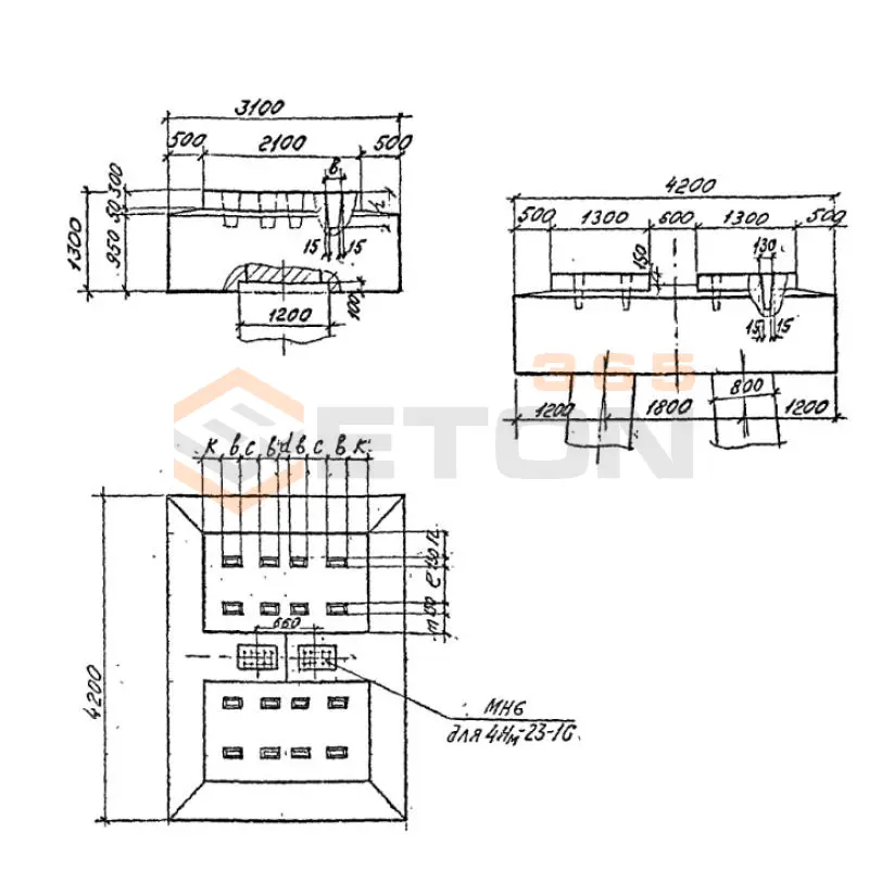 Насадки для устоев и промежуточных опор Серия 3.501.1-150 4НМ 2-1