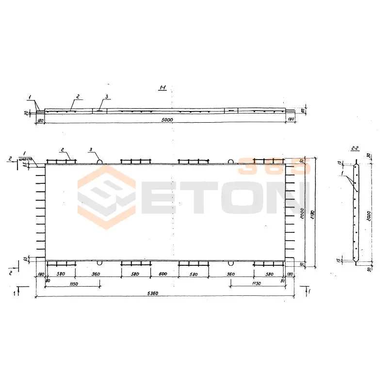 Плиты Серия 3.820.1-70 (3.820.1-32, 3.820-11) ПВН 50-20-2
