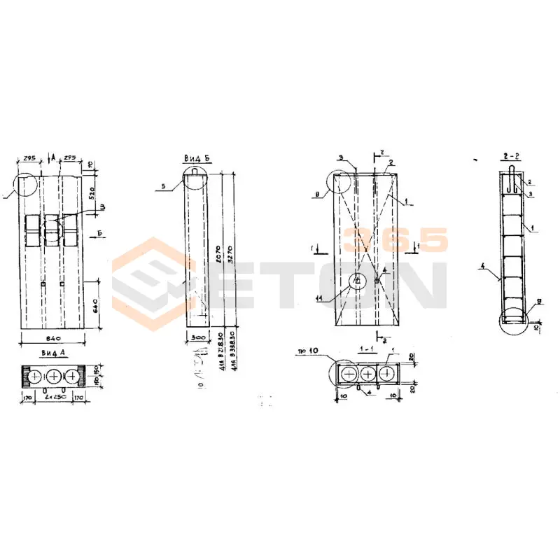 Блоки вентиляционные Серия 1.034.1-1/90 В 33-8-30
