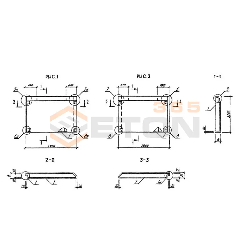 Панели стеновые нулевого цикла (цокольные) Серия 1.090.1-3пв 2ПСЦ 29-21-3,0 п пв (1.090.1-3пв)