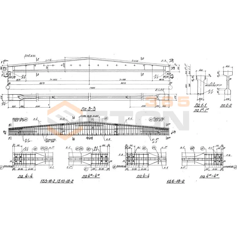 Балки Серия ПК 01-06 1Б 10-18-3