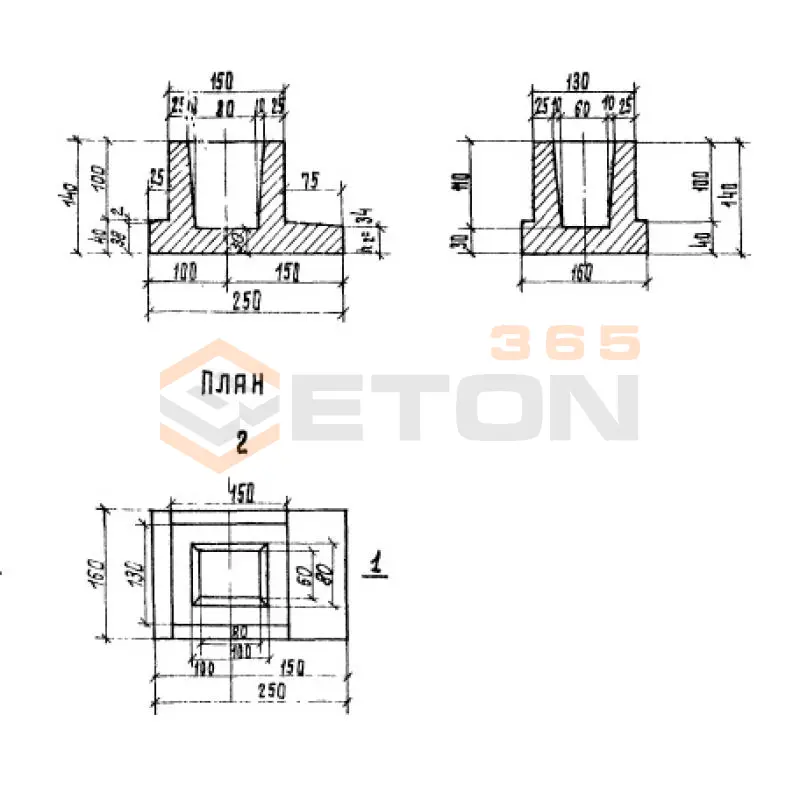 Блоки фундаментов ТП 503-49 Ф 3 (ТП 503-49)