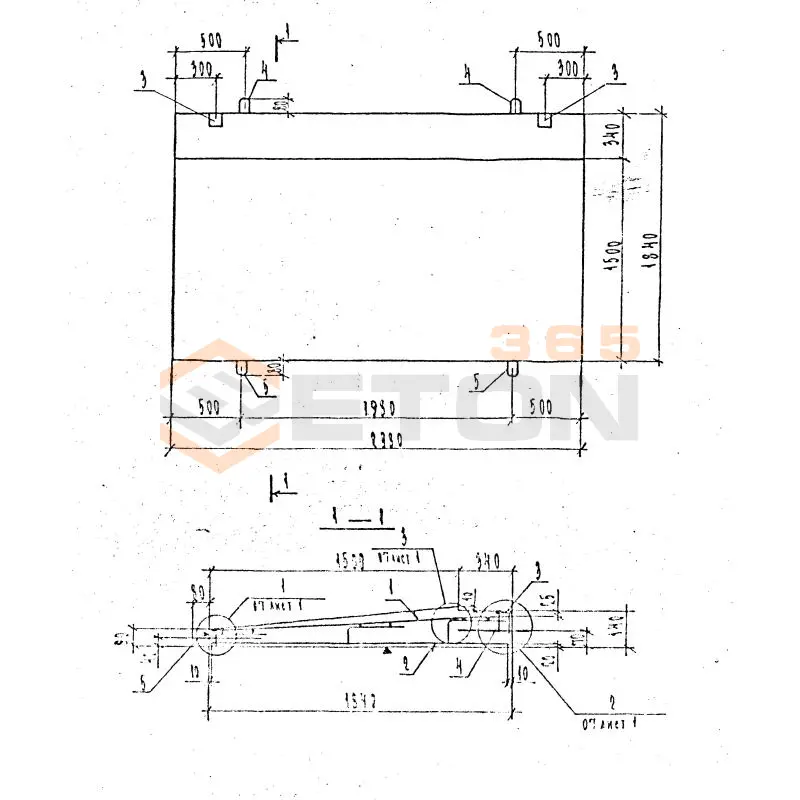 Козырьки входов для общественных зданий Серия 1.137.1 КЛ-3 ПКВ 24-18