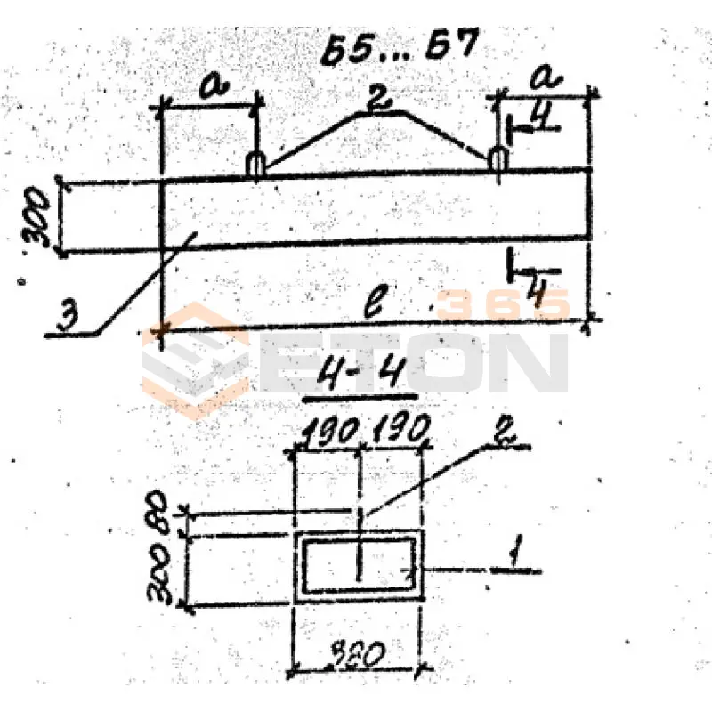 Балки перекрытия каналов Б серия 3.006.1-8 Б 7