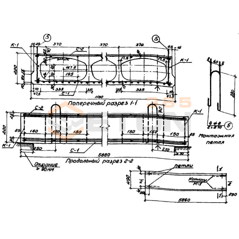 Панели с овальными пустотами Серия ИИ 01-02 ПОТ 60-12 (ИИ 01-02)