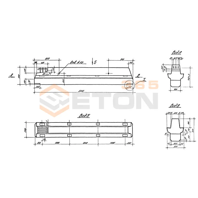 Ригели лестничных клеток Серия 1.420.1-19 РЛ 1-2-1