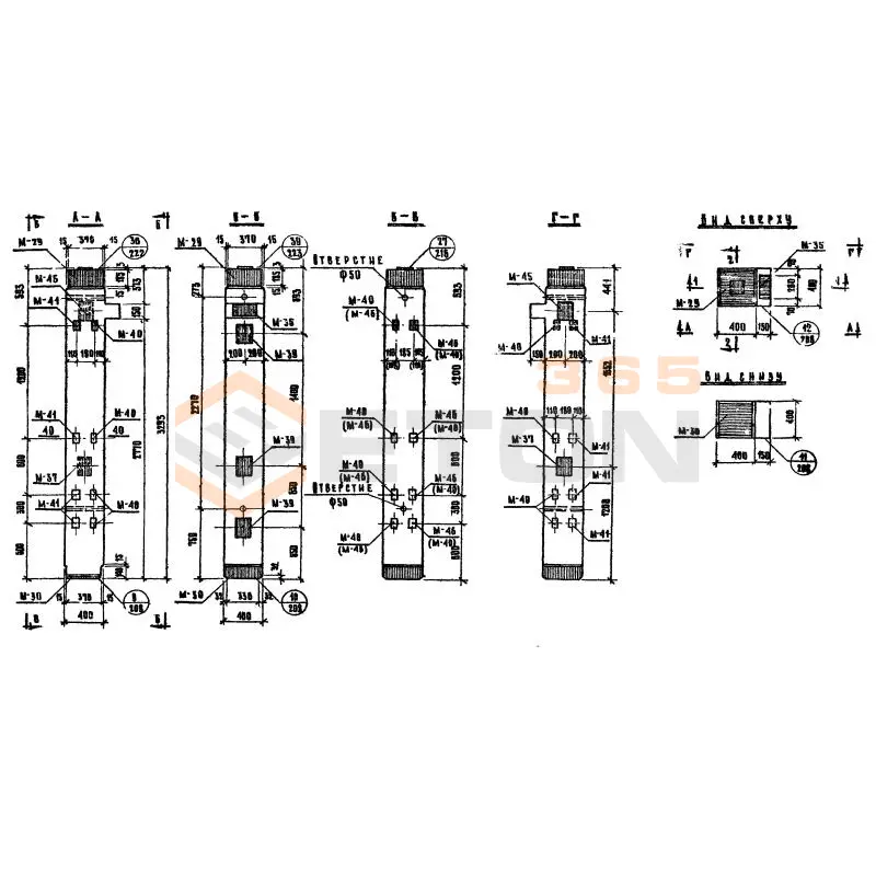 Колонны сечением 400х400 Серия ИИ 04-2 КЛ 60-33-4 а