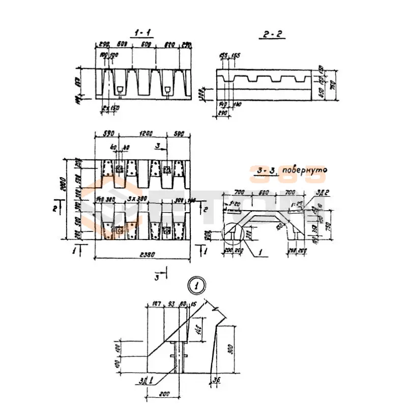 Блоки шпальные ТПР 709-09-29.84 Б 24-20-7,5 (ТПР 709-09-29.84)