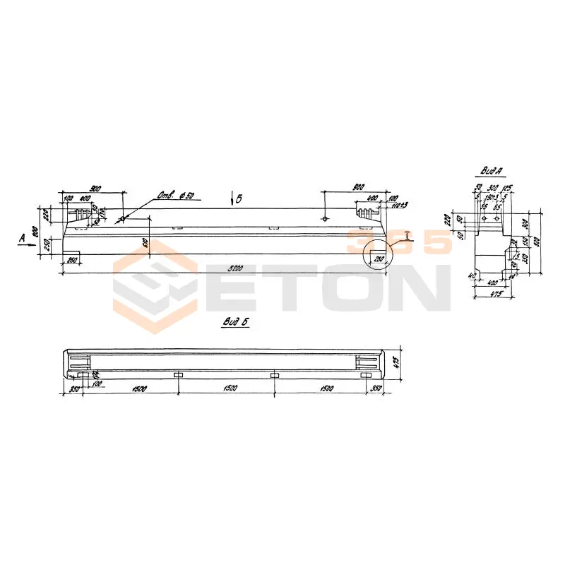 Ригели лестничных клеток Серия 1.420.1-19 РЛ 2-1-2