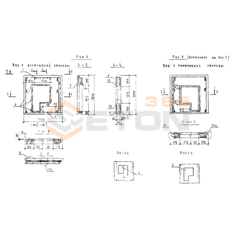 Панели наружных стен Серия 1.132.1-16 2ПСТ 30-31-35 т-3