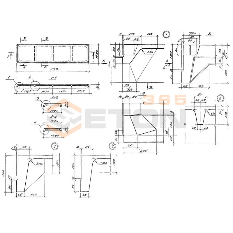 Плиты ребристые Шифр М33.15/92 2ПГ 6-3 ан