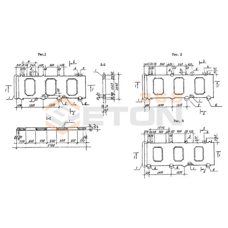Панели внутренних стен нулевого цикла Серия 1.090.1-6сп ПВЦ 57-20-13-1 т сп
