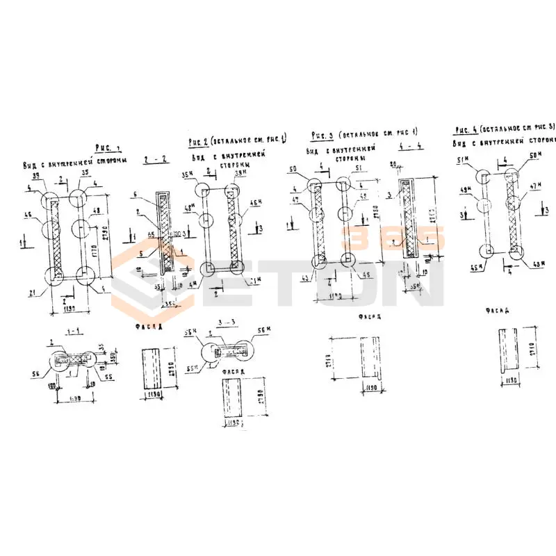 Панели наружных стен Серия 1.132.1-16 6ПСТ 12-28-35 т-1 л