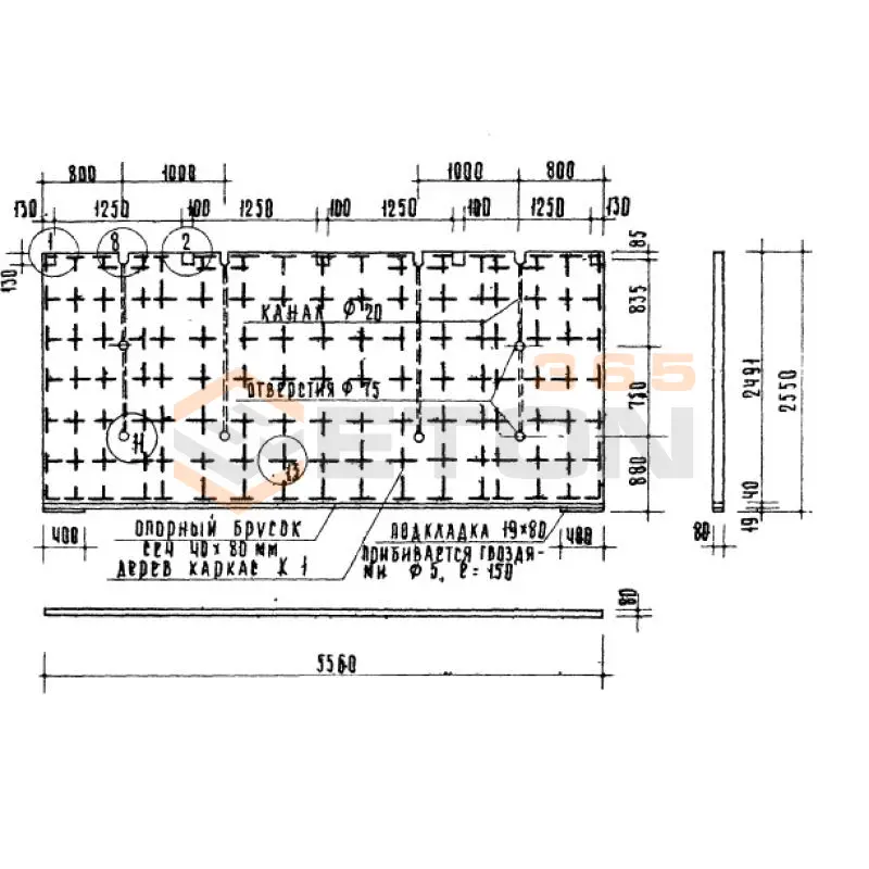 Гипсобетонные и шлакобетонные перегородки Серия ИИ 03-04 ПГ 1 (ИИ 03-04)