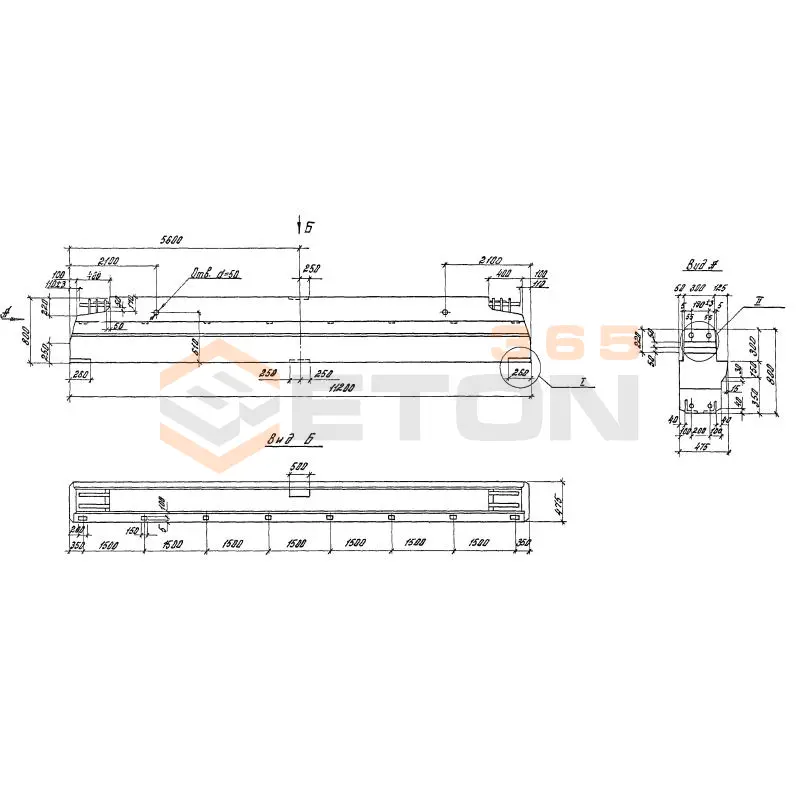 Ригели пролетом 12,0 м Серия 1.420.1-19 Р 2-7 АтIVс-2