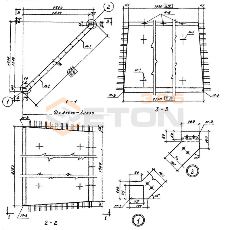 Элементы прямоугольных лотков Серия 3.900-2 ЛУ 4-23