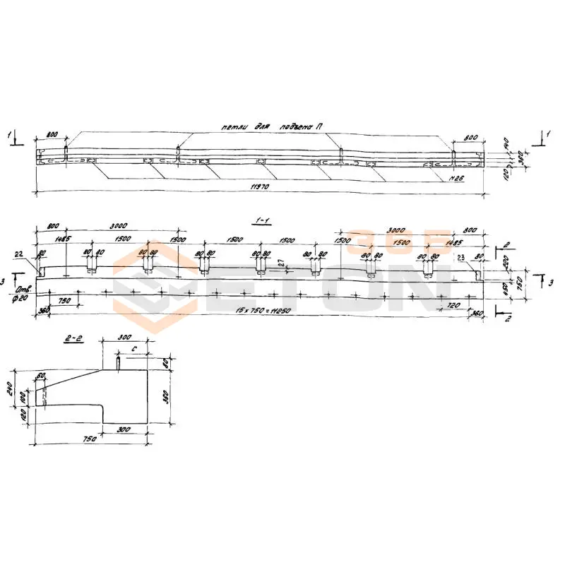 Панели карнизные Серия 1.432.1-22 ПК 120-75 п (1.432.1-22)