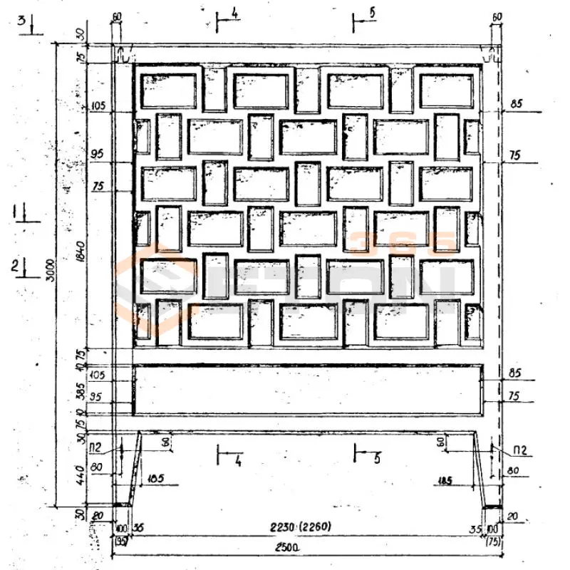 Плиты забора Серия ИЖ 31-77 ПО 4