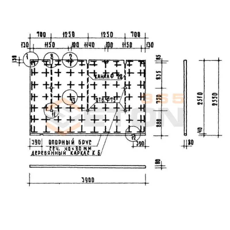 Гипсобетонные и шлакобетонные перегородки Серия ИИ 03-04 ПГ 6 (ИИ 03-04)