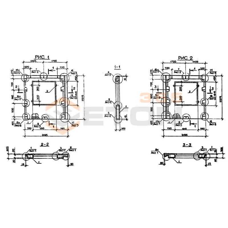 Панели наружных стен Серия 1.090.1-2с 1ПСО 32-30-3-1 пс (1.090.1-2с)