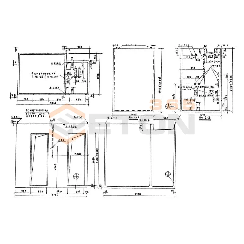 Санитарно-технические кабины Серия 75 СК 28-30 л