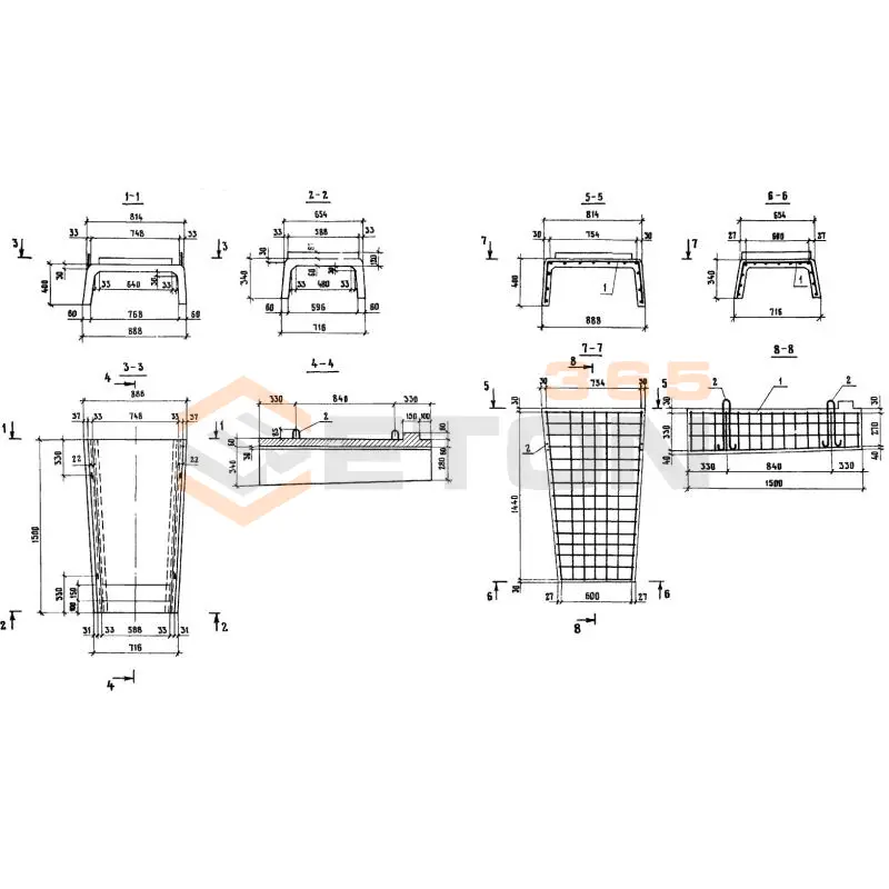 Лотки телескопические Серия 3.503.1-66 ЛД 30