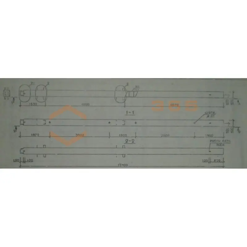 Колонны сечением 400х400 мм для зданий с высотами этажей 4,8 и 4,8 (6,0) м Серия 1.020.1-2с/89 1КН 48-124-8