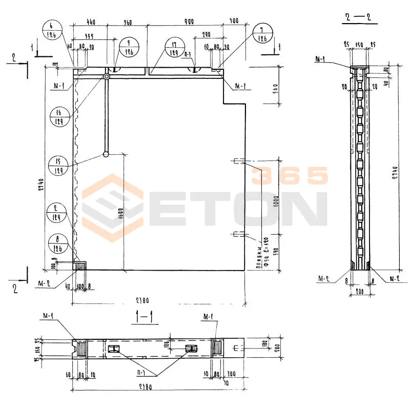 Блоки внутренних стен Серия 1.134-1 СБВ 24-2-28 т-2 (1.134-1)