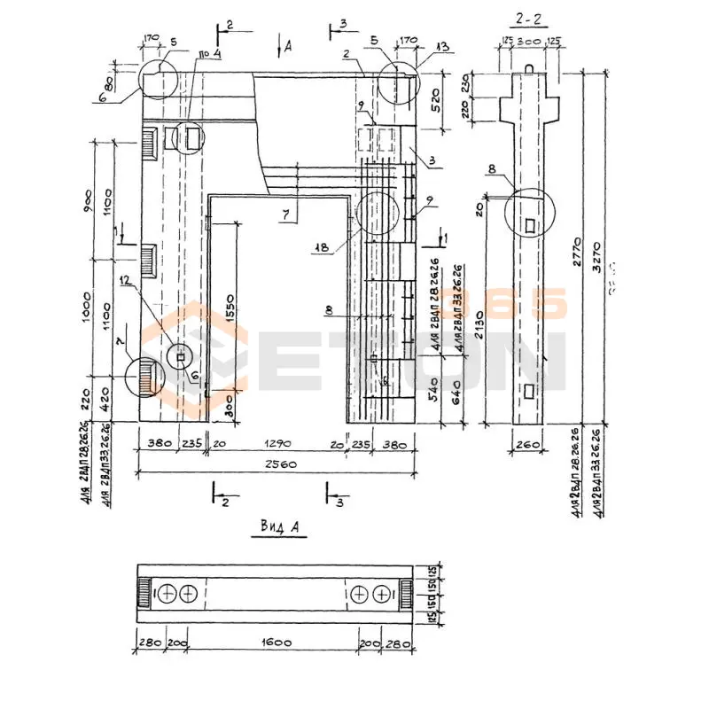 Вентблоки-диафрагмы жесткости Серия 1.034.1-1/90 2ВДП 28-26-26