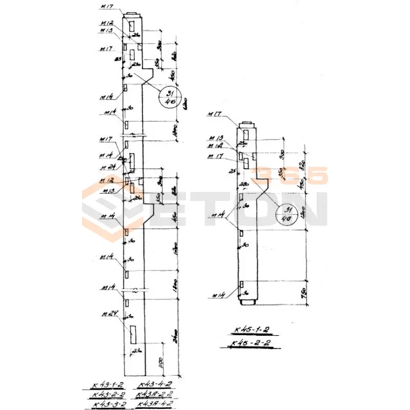 Колонны Серия ИИ 22-3 К 43-3-2 (ИИ 22-3)