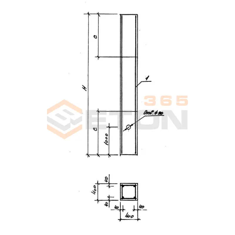 Колонны фахверка Серия 1.427.1-3 3КФ 133-4