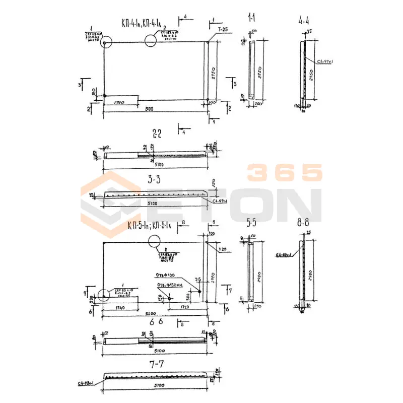 Панели кровли Серия 1-335 ТулМ КП 4-1 л (1-335 ТУЛМ)