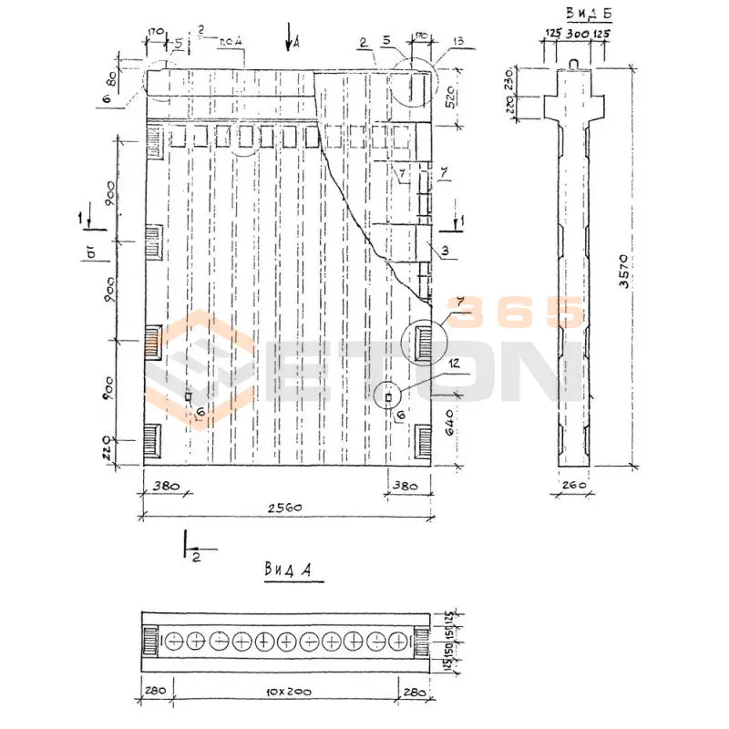 Вентблоки-диафрагмы жесткости Серия 1.034.1-1/90 2ВД 36-26-26