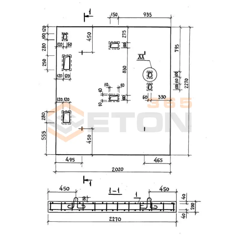 Плиты перекрытия шахт Серия 1.089.1-2 ПЛ 50-20-23-2 (1.089.1-2)