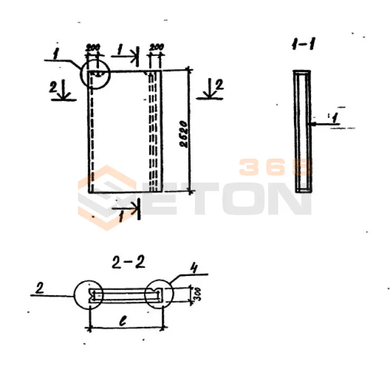 Блоки стеновые наружные ТП 213-2-183 СБН 15-25-3,0-7 я-2 л (ТП 213-2-183)
