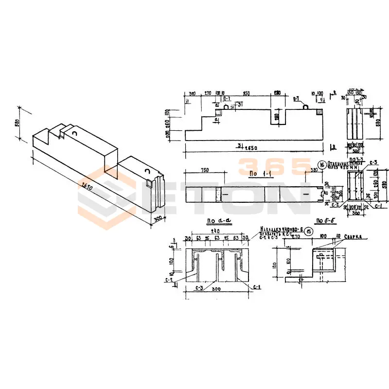 Блоки внутренних стен Серия 1.134-1 ВБ 27-6-3 (1.134-1)