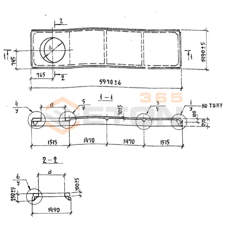 Плиты ребристые Серия 1.865.1-4/80 2ПВ 10-4 АтVкт п (1.865.1-4/80)